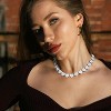 14K Gold Plated Tennis Necklace - 3mm Butterfly Rhinestone Choker for Women - 4 of 4