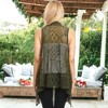 Anna-Kaci Women's Sleeveless Open Front Crochet Shawl Cardigan Bikini Cover Up - 3 of 4
