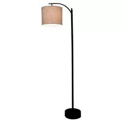 Downbridge Floor Lamp with Shade Black/Tan - Threshold™