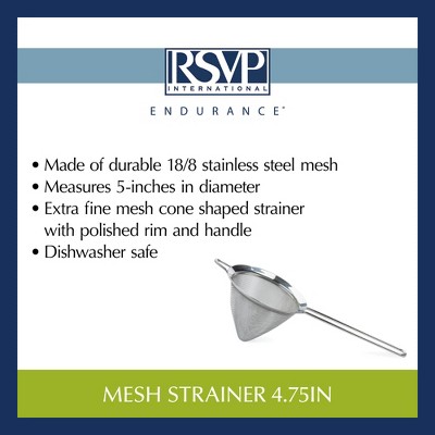 Stainless Steel Fine Mesh Conical Sieve with Handle