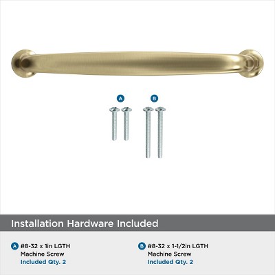 Golden Champagne 5-1/16 Inch Polished Chrome Cabinet Pull