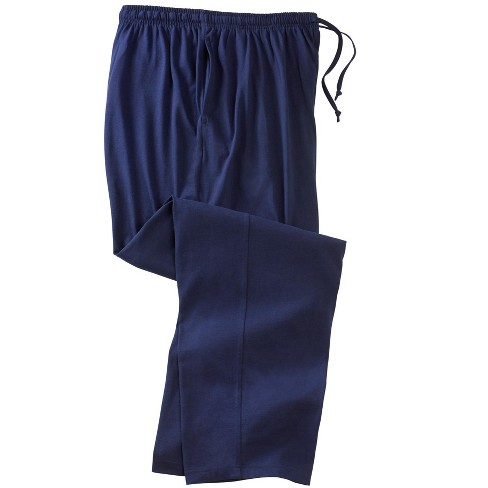 KingSize Men's Big & Tall Lightweight Cotton Jersey Pajama Pants - 2XL, Blue