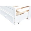 DOMETOUR Twin Size Bed with Headboard, Footboard, Trundle and Three Storage Drawers, Twin Size Pine Wood Bed with Headboard, Footboard,White - 4 of 4