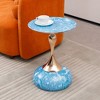 GDFStudio Scott  21.2" H Elegance Mermaid Tail Metal Pedestal End Table - 2 of 4