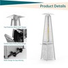 Stainless Steel Propane Heater,Pyramid Patio Heater,Outdoor Glass Tube Patio Heater with Wheels, Suitable for Patio, Backyard, Balcony - 4 of 4