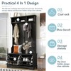 Hall Tree Entryway Bench With Coat Rack, Accent Shoe Cabinet with 2 Flip Drawer, Mudroom Coat Storage Organizer for Hallway Living Room Bedroom - 4 of 4