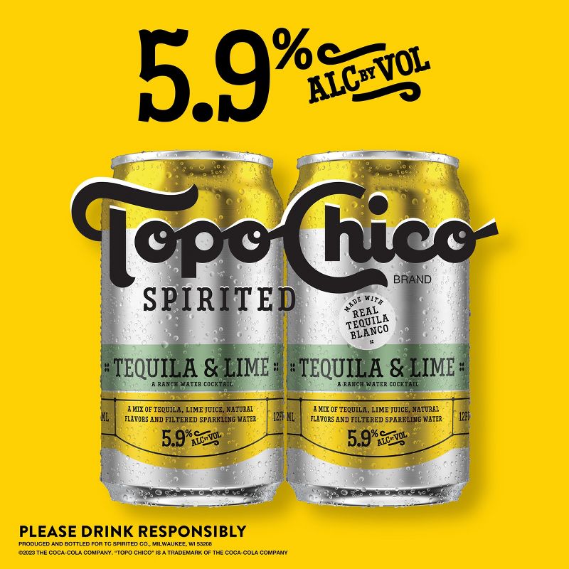 Topo Chico Spirited Tequila &#38; Lime - 4pk/12 fl oz Cans, 2 of 10