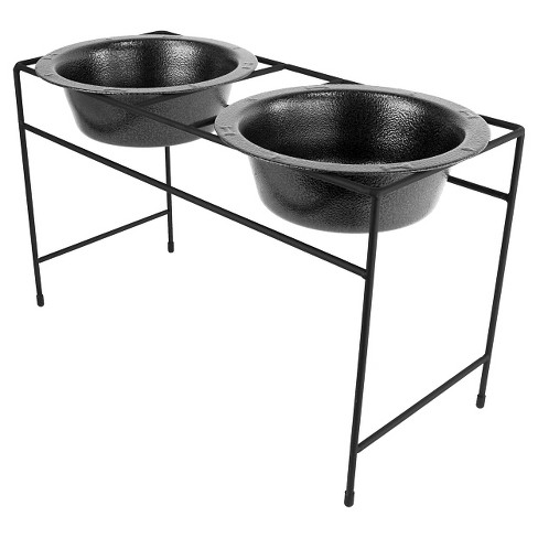 Pawhut 2 Stainless Steel Pet Bowls, 23l Durable Wooden Heavy Duty Dog  Feeding Station - Black : Target