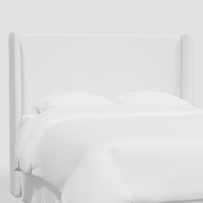 Queen Antwerp Wingback Headboard in Velvet White - Threshold™: Pine Frame, Box Spring Mount