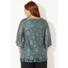 Catherines Women's Plus Size Allover Lace Blouse - 3 of 4