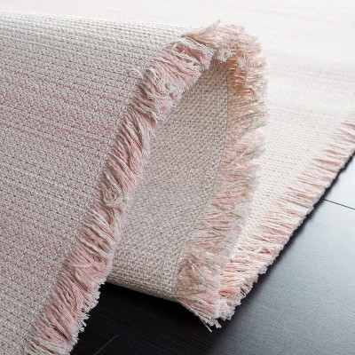 Augustine Ivory and Pink Boho-Mod Flatweave Runner Rug