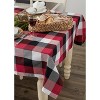 Design Imports  Tri Color Check Tablecloth, Cardinal Red, 70" Round - 4 of 4