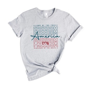 Simply Sage Market Women's Freedom Stacked Short Sleeve Graphic Tee - 1 of 2