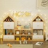 KTMBDW House-Shaped Kids Bookshelf & Toy Storage Organizer, Multi-Functional Adjustable Kids Bookcase, Kids Storage Shelf for Bedroom,Playroom,Nursery - 3 of 4