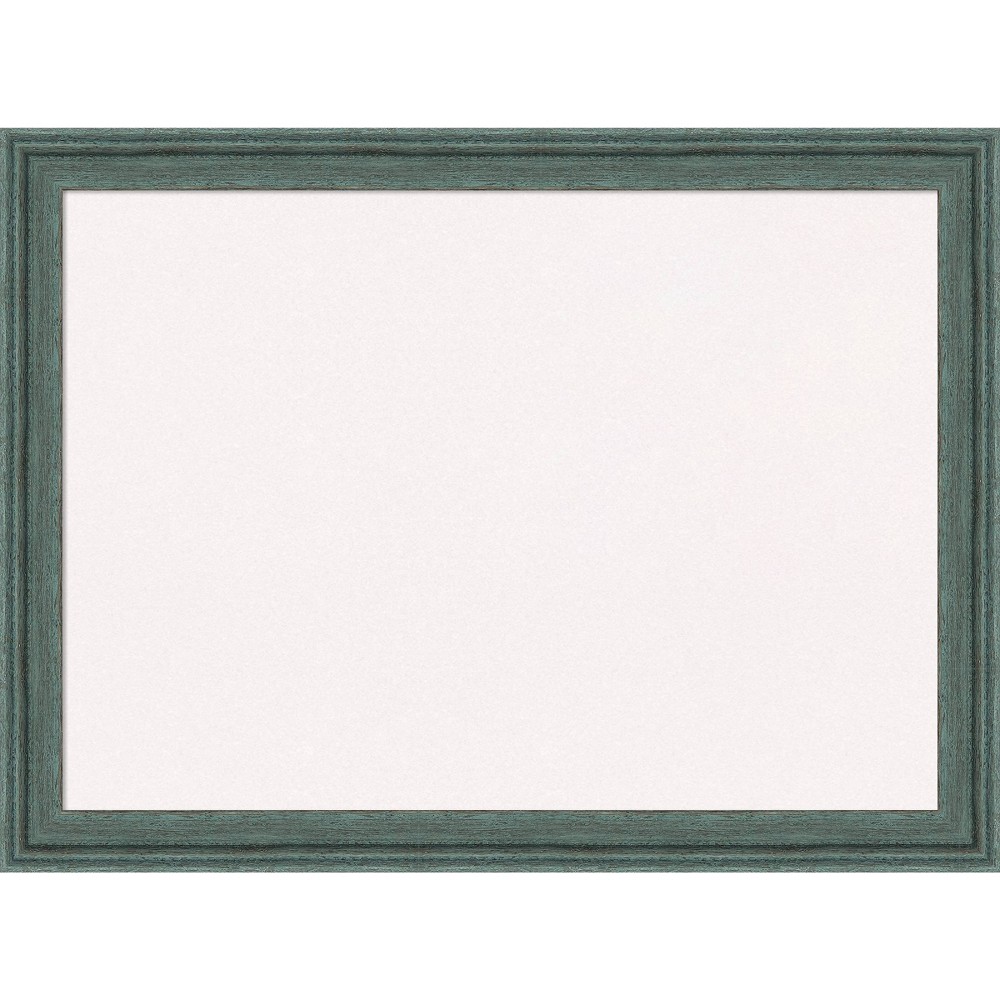 Photos - Dry Erase Board / Flipchart 31"x23" Upcycled Wood Frame White Cork Board Teal/Gray - Amanti Art: Bulle