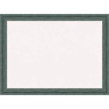 31"x23" Upcycled Wood Frame White Cork Board Teal/Gray - Amanti Art
