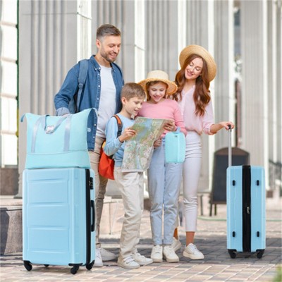 BEAFUP 2-Piece Luggage Set with Expandable Spinner Wheels ABS Lightweight Suitcase with TSA Lock - 20", 24" for Travel
