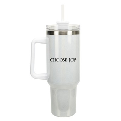 100 North Choose Joy He Fills You With Kindness Wrap-Around 40 Oz. Stainless Steel Water Bottle Coffee Mug, Spill & Leak Resistant, Travel Tumbler