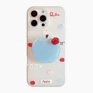 Alilang Apple Graphic Phone Case with Built In Grip Stand Fruit Design  Protective Cover - iPhone 15