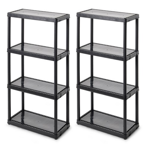 4-Tier Plastic Freestanding Shelving Unit Storage Shelf Shelves