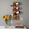 Twine Rustic Country Wood and Metal Wine Rack, Set of 1, Wall Mounted Wine Rack, Wine Storage, Wood and Wrought Iron, 8" x 23.15" - 2 of 4