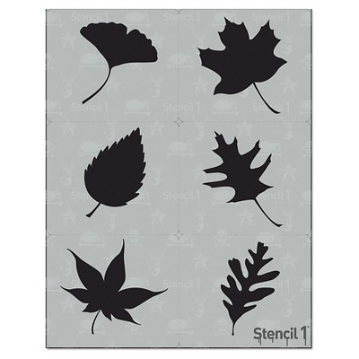 Stencil1 Leaf Silhouette Multipack 4ct - Stencil 8.5" x 11"