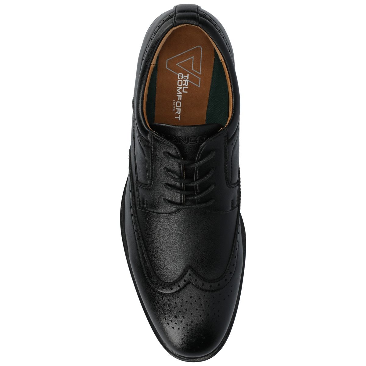 Vance Mens Cormac Medium and Wide Width Comfort Wingtip Oxford Dress Shoe - thumbnail 4