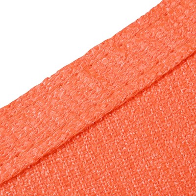 Bright Orange HDPE Rectangle Sun Shade Sail for Patio and Yard