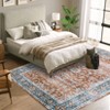 Washable Vintage Rug Non Slip Low Pile Rug Soft Throw Floor Cover Floral Foldable Indoor Carpet for Living Room Bedroom Playroom Nursery - 4 of 4