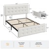 Bed Frame with Adjustable Headboard and 4 Storage Drawers, Upholstered Platform Bed Frame, No Box Spring Needed, Noise Free, Easy Assembly - 2 of 4