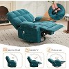 Oversized Massage Recliner Chair with Heat, Manual Swivel Rocker with Lumbar Support, Side Pockets & Cup Holders for Big and Tall - 3 of 4
