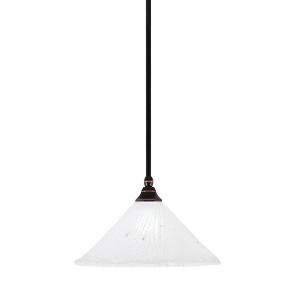 Toltec Lighting Any 1 - Light Pendant in  Black Copper with 12" Frosted Crystal Shade - 1 of 1