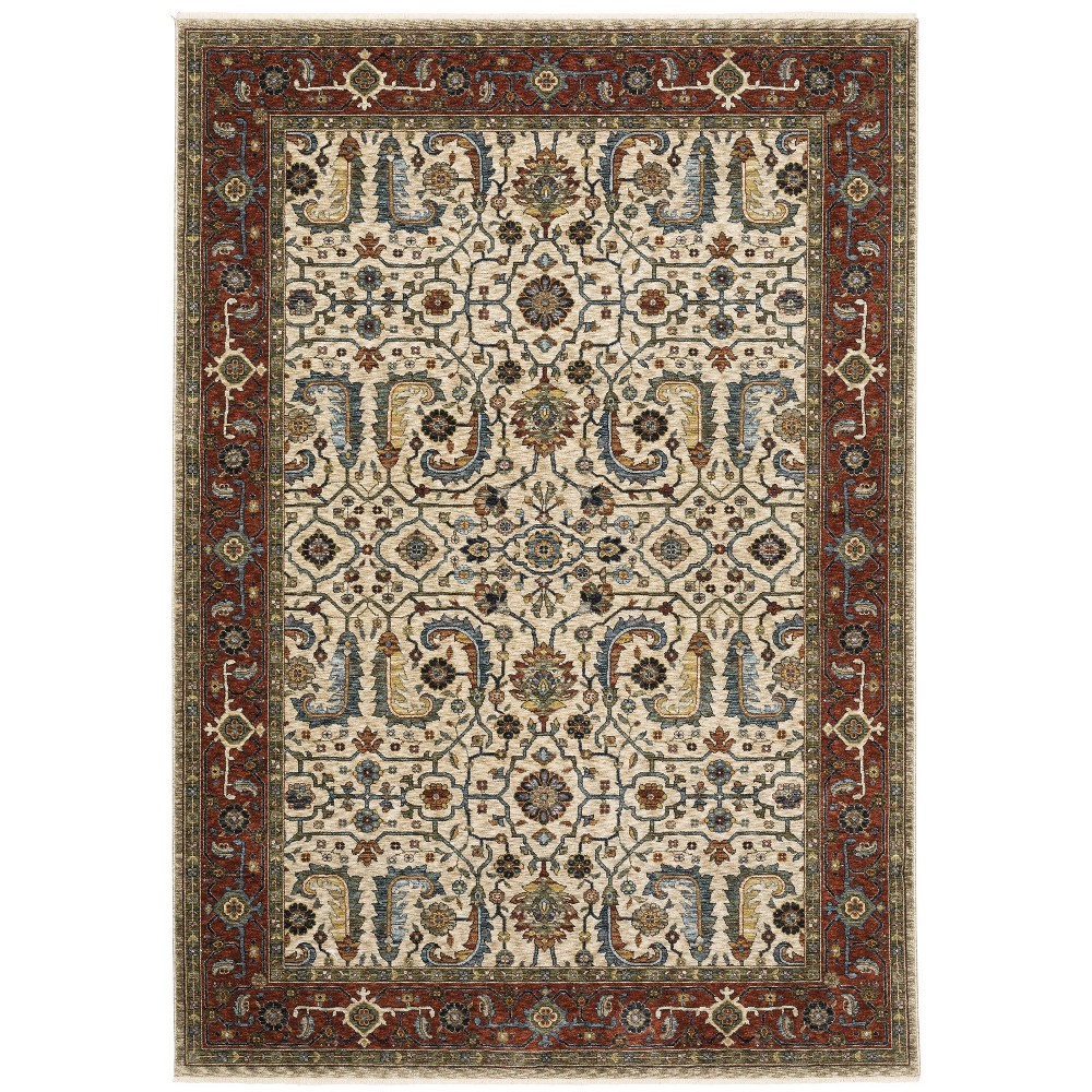 Photos - Area Rug 2'x3' Arya Bordered Persian Indoor  Ivory - Captiv8e Designs