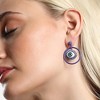 SOHI Women's Amerthyst Purple The Evil-Eye Loop Drop Earrings - 4 of 4