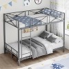 Metal Bunk Bed Twin Over Twin, Industrial Bunkbeds Heavy Duty Bed with Safety Guard Rails & Space-Saving Design, Steel Bed for School, Bedroom - 3 of 4