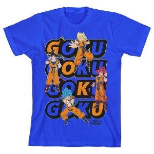 Dragon Ball Super Broly Movie Goku Youth Royal Blue Graphic Tee - 1 of 2