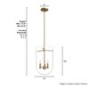 Hunter Fans 11" Sacha Ceiling Light Pendant Alturas Gold Finish - Elegant Antique Modern Design for Indoor Spaces - 2 of 4