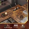 Bestier 42 inch Small L Shaped Gaming Desk with Charging Port & LED Strip-Brown - 3 of 4