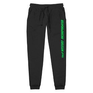 Men's Scooby Doo Mystery Incorporated Side Logo  Jogger Sweatpants - Black - X Large - 1 of 3