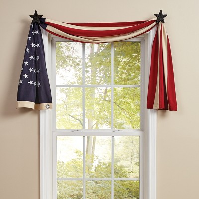 Patriotic Red, White, and Blue Cotton Table Runner