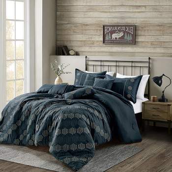 Esca Eulanda Elegant & Stylish 7pc Comforter Set:1 Comforter, 2 Shams, 2 Cushions, 1 Decorative Pillow, 1 Breakfast Pillow