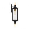 Savoy House Glendale 1 - Light Wall Light in  Matte Black/Weathered Brushed Brass - 2 of 3