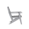 Flash Furniture Tolleson Commercial 7 Piece Adirondack Dining Set with 72" Rectangle Indoor/Outdoor Recycled HDPE Table and 6 Chairs with Cupholders - 4 of 4
