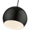 Livex Lighting Stockton 1 - Light Pendant in  Shiny Black/Polished Chrome - 2 of 4