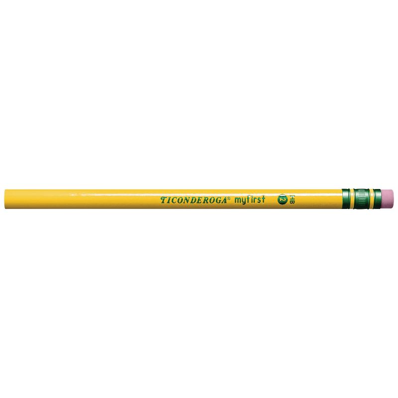 Ticonderoga Beginners Oversized Pencils with Latex-Free Eraser, No 2 Thick Tips, Pack of 12, 2 of 5