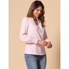 Allegra K Women's Vintage V Neck Long Sleeve Ruffle Collar Blouses - 4 of 4
