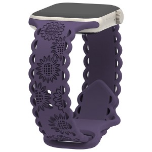 HTUTWOO Apple Watch Band Sunflower Engraved Band 38mm 40mm 41mm,Lace Hollow-out Strap for iWatch Series 9 8 6 5 4 3 2 1 Ultra - 1 of 4