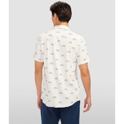Tipsy Elves Men's Pride Button Down Shirt – Short Sleeve Rainbow Shirt for LGBTQ Festivals, Parades, and Summer Outfits