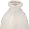 Sagebrook Home 12" Ceramic Vase - Contemporary Circle Design Ivory/Beige Vase For Floral Arrangements - Decorative Table Accent for Home or Office - 4 of 4