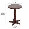 Kumasinova Vintage Style Round Coffee Table,15.75" Wood Side Table with Classic Design,Center Table for Living Room,Bedroom&Entryway - 2 of 4